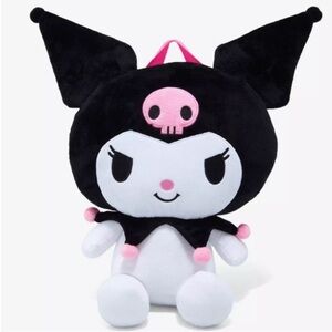 Kuromi Black and White Plush Backpack